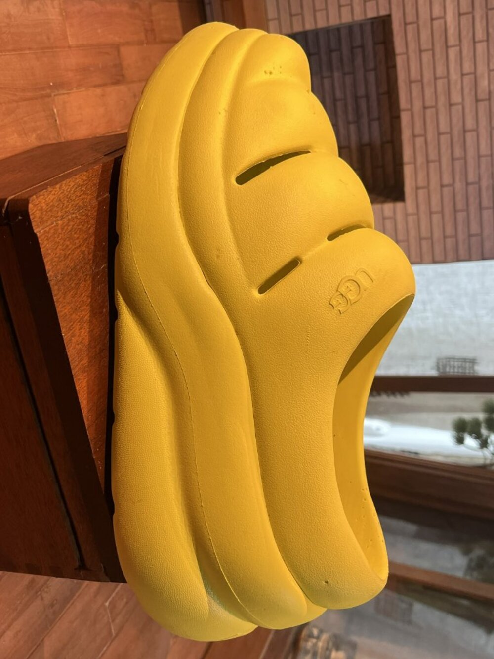 UGG Yellow puffy shoes size 9 - Picture 4 of 7